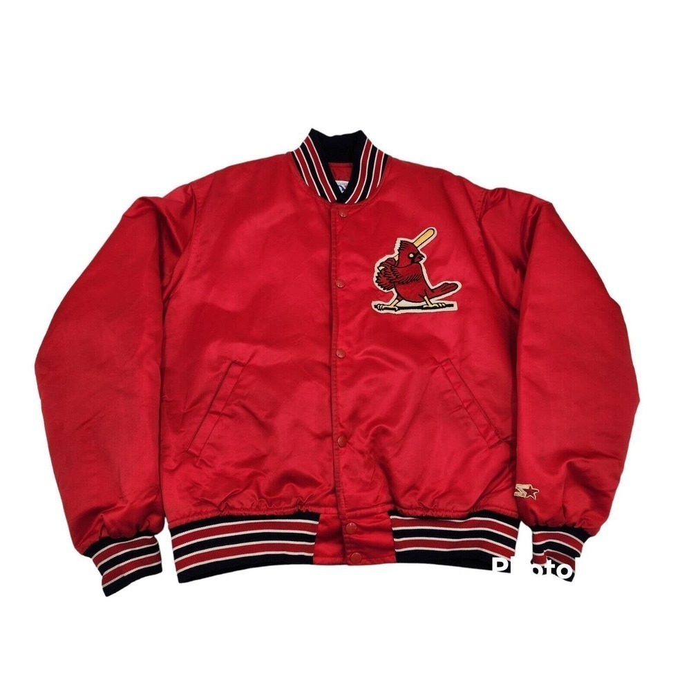 Vintage Starter St Louis Cardinals MLB Baseball Satin Jacket Size L Made in USA